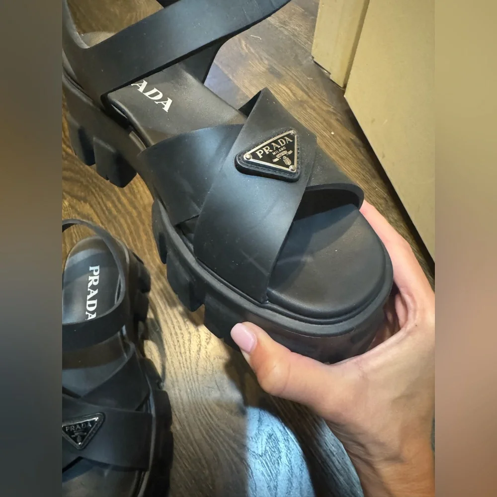 PRADA Monolith rubber sandals - Picture 10 of 11